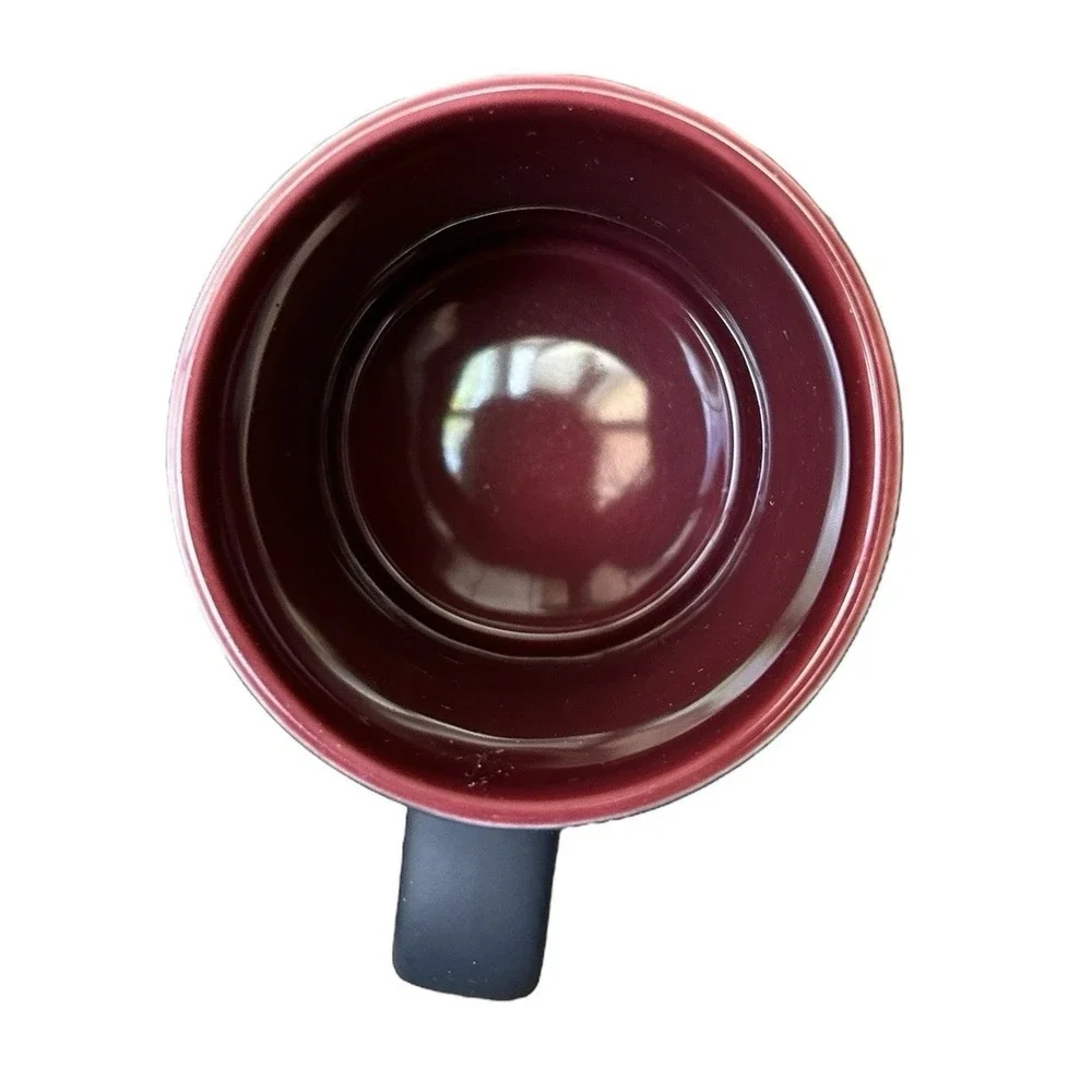 STARBUCKS Sumatra Tiger Mug Matte Black White Debossed Design Bone China 2012